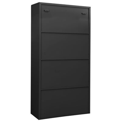 vidaXL Office Cabinet Anthracite 35.4"x15.7"x70.9" Steel