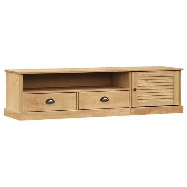 vidaXL TV Cabinet Honey Solid Pine Wood Medium TV Cabinet Rectangular