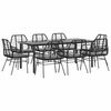 vidaXL Garden Dining Set Black, Dark Grey