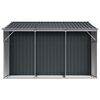 vidaXL Garden Shed Anthracite Galvanized steel, PP (polypropylene) Large