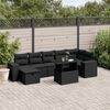 vidaXL Garden Sofa Set Brown Poly Rattan Medium Removable Covers