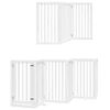 vidaXL Dog Gate Set of 9 White Poplar Wood 177.2 in long Foldable
