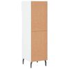 vidaXL Shoe Cabinet White Engineered Wood, Iron, Aluminum Compact
