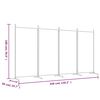 vidaXL 4-Panel Room Divider Black 136.2"x70.9" Fabric