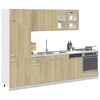 vidaXL Kitchen Cabinet Set Set of 8 Sonoma oak Engineered wood Large