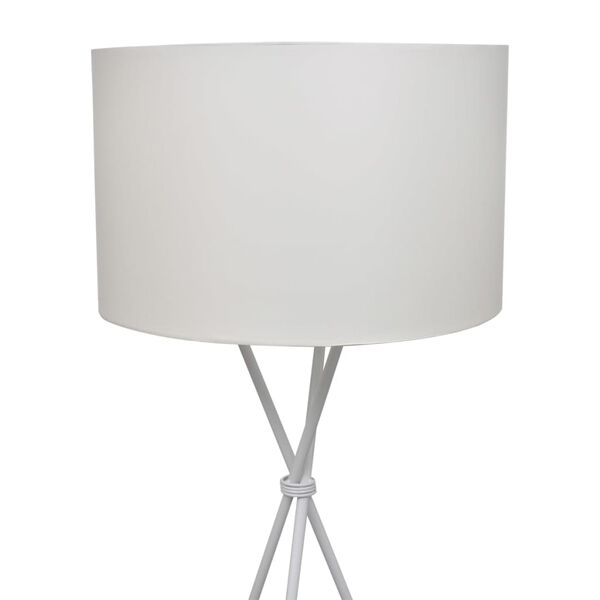 vidaXL Floor Lamp White PS board, Polyester Standard Modern Floor Lamp
