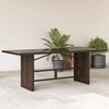 vidaXL Garden Table Brown PE rattan 74.8 x 31.5 x 29.1 in Durable