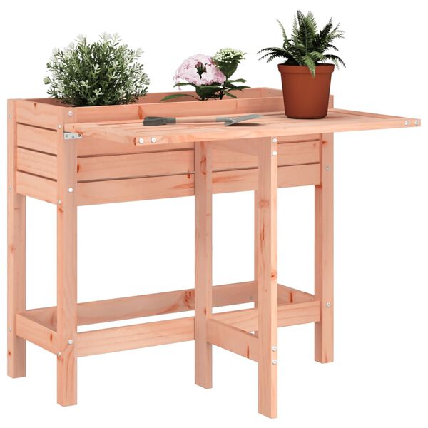 vidaXL Garden Planter Natural Wood Solid Douglas Fir Wood Medium