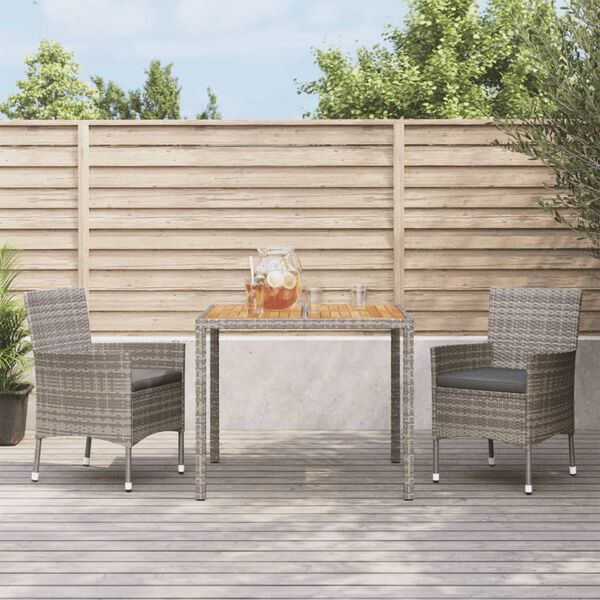 vidaXL Garden Dining Set Grey