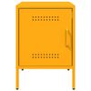 vidaXL Bedside Cabinet Set of 2 Mustard Yellow Steel Medium