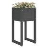 vidaXL Planter Grey Solid pine wood Medium Durable Planter Square