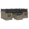 vidaXL Garden Sofa Set Light grey PE rattan 7 Piece Set Adjustable Feet