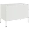 vidaXL TV Cabinet White Steel 26.8 x 15.4 x 19.9 in TV Cabinet