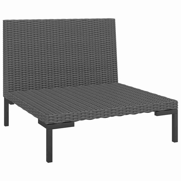 vidaXL Garden Sofa Dark grey