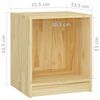 vidaXL Bedside Cabinet Set of 2 Natural Wood Solid Pine wood Small