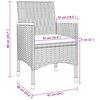 vidaXL Garden Dining Set Poly rattan: Grey