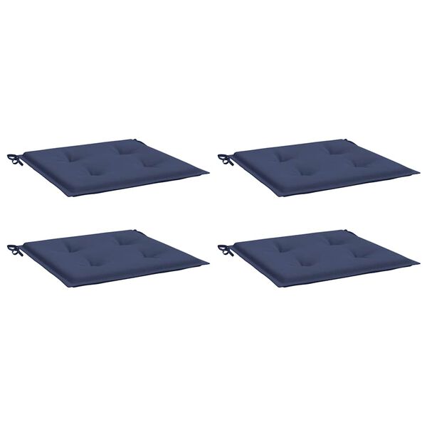 vidaXL Pallet Cushion Set of 4 Navy Blue Oxford Fabric, Foam Fibre