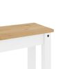 vidaXL Dining Bench White Solid pinewood Medium Dining Bench