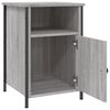 vidaXL Bedside Cabinet Grey Sonoma Engineered wood, Iron Standard