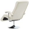 vidaXL TV Armchair Cream Faux leather, Chromed metal Standard