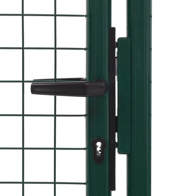 vidaXL Fence Gate Steel 39.4"x78.7" Green