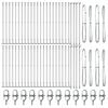 vidaXL Fence Post Other 52 pcs Grey 1.26 x 1.26 x 43.31 in Steel