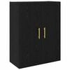 vidaXL Wall-Mounted Cabinet 2 pcs Black Oak 27.36 x 13.39 x 35.43 in