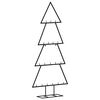 vidaXL Metal Christmas Tree Black Powder-coated steel 35.4 in Hooks