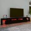 vidaXL TV Cabinet Black Engineered wood Large TV Cabinet Rectangular
