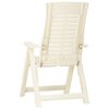 vidaXL Patio Reclining Chairs 2 pcs Plastic White
