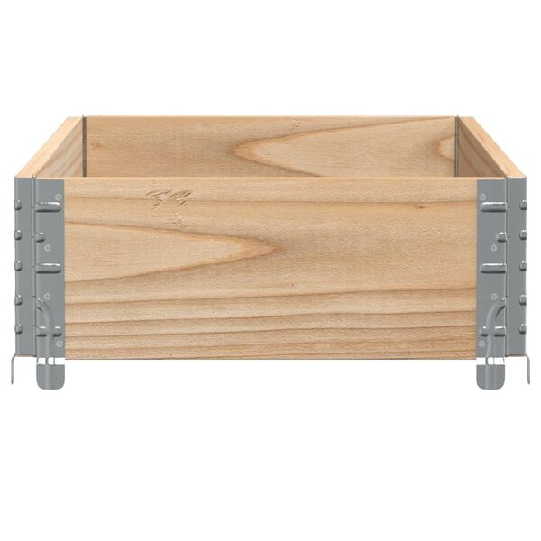 vidaXL Garden Planter Natural Wood Solid Pine Wood Medium Foldable