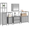 vidaXL Bathroom Furniture Set Grey sonoma Engineered wood Medium