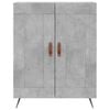 vidaXL Highboard Concrete grey Engineered wood and metal Large Highboard