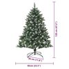 vidaXL Artificial Christmas Tree with 150 LEDs Green 47.24 in