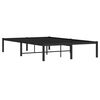 vidaXL Metal Bed Frame without Mattress Black 47.2"x74.8"