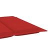 vidaXL Sun Lounger Red and natural wood
