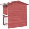 vidaXL Rabbit Hutch Red and white