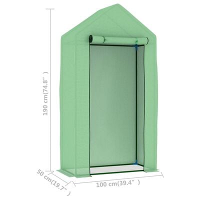 vidaXL Greenhouse with Steel Frame 5.4 ft² 39.4"x19.7"x74.8"