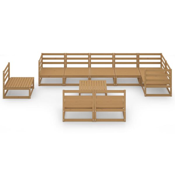 vidaXL Garden Lounge Set Honey brown Solid pine wood Large Modular