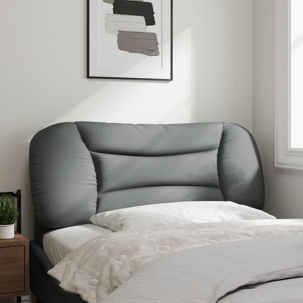 vidaXL Headboard Cushion Light Gray Fabric (100% polyester)