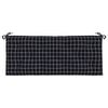 vidaXL Garden Bench Cushion Set of 2 Black and white check Oxford fabric