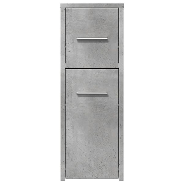 vidaXL Narrow Bathroom Cupboard Concrete Grey Engineered Wood Slim