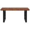 vidaXL Basin Shelf Dark Brown Solid Oak Wood Medium Basin Shelf