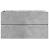 vidaXL Bathroom Furniture Set Concrete grey, white Engineered wood Roomy