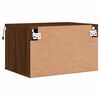 vidaXL Wall-mounted Bedside Cabinet Brown Oak Engineered Wood Medium