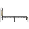 vidaXL Bed Frame Sonoma Oak Steel, Engineered Wood Small Single