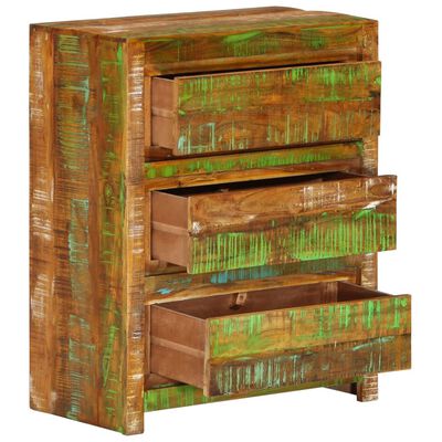 vidaXL Drawer Cabinet Multicolor 23.6"x13"x29.5" Solid Wood Reclaimed