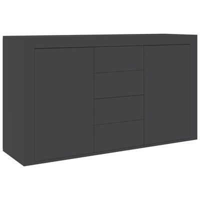 vidaXL Sideboard Gray 47.2"x14.2"x27.2" Engineered Wood