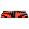vidaXL Awning Orange and brown (striped) Polyester with PU coating Large