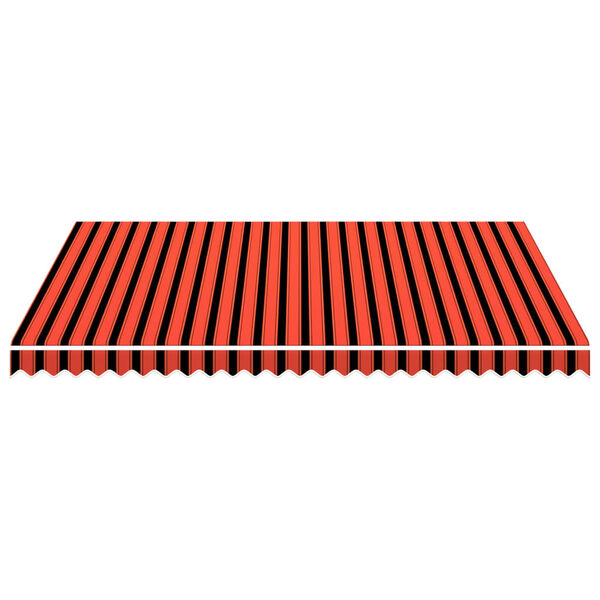 vidaXL Awning Orange and brown (striped) Polyester with PU coating Large